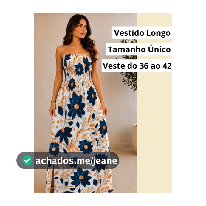 Vestido Longo Estampado Tomara Que Caia com Lastex No Peito e Costas Tamanho Único Tecido Duna