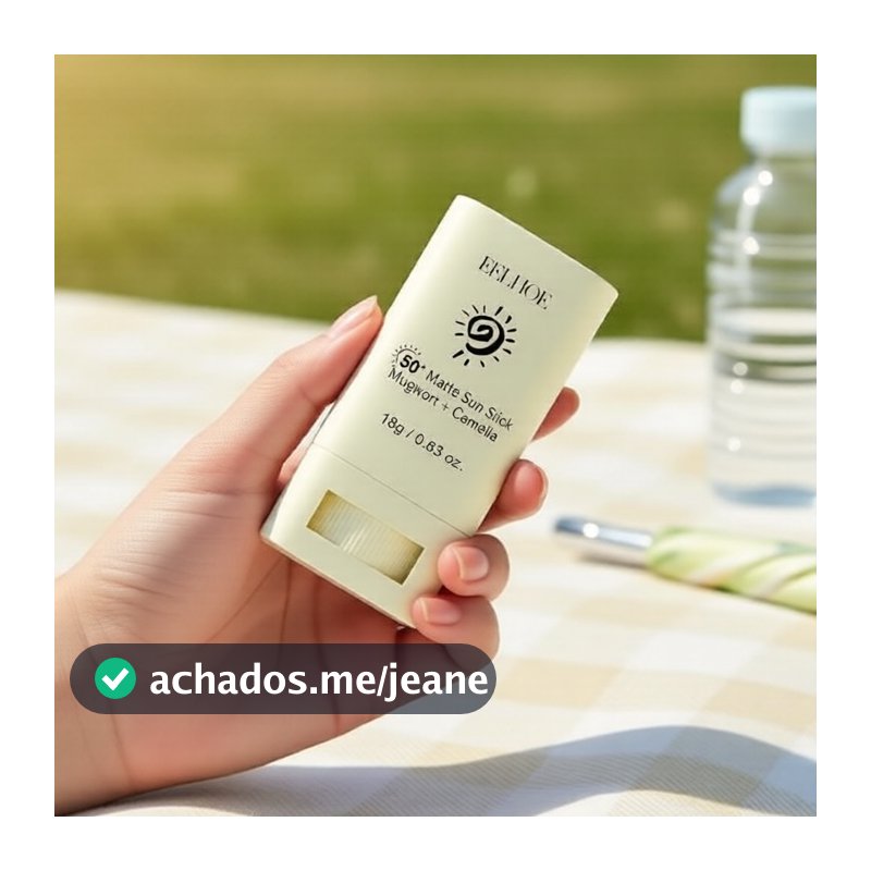 Bastão Protetor Solar Fosco SPF50+ 18g - Antissinais & Hidratante, Não Oleoso, Proteção Multirriscos