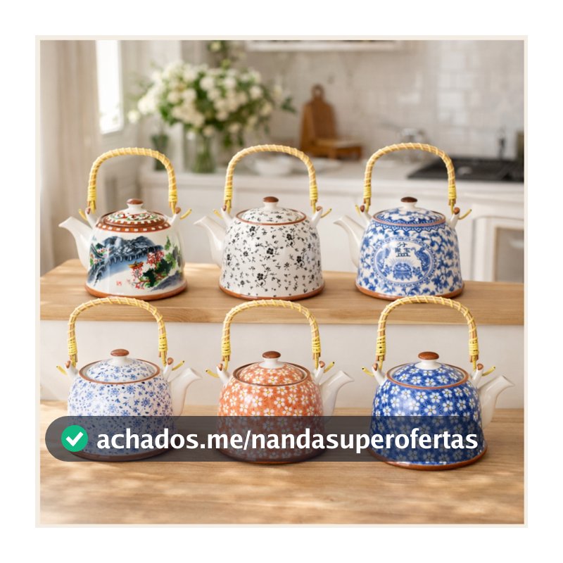 Chaleira infusor Bule Cerâmica Retrô vintage Com Peneira Coador Para Chá decoração