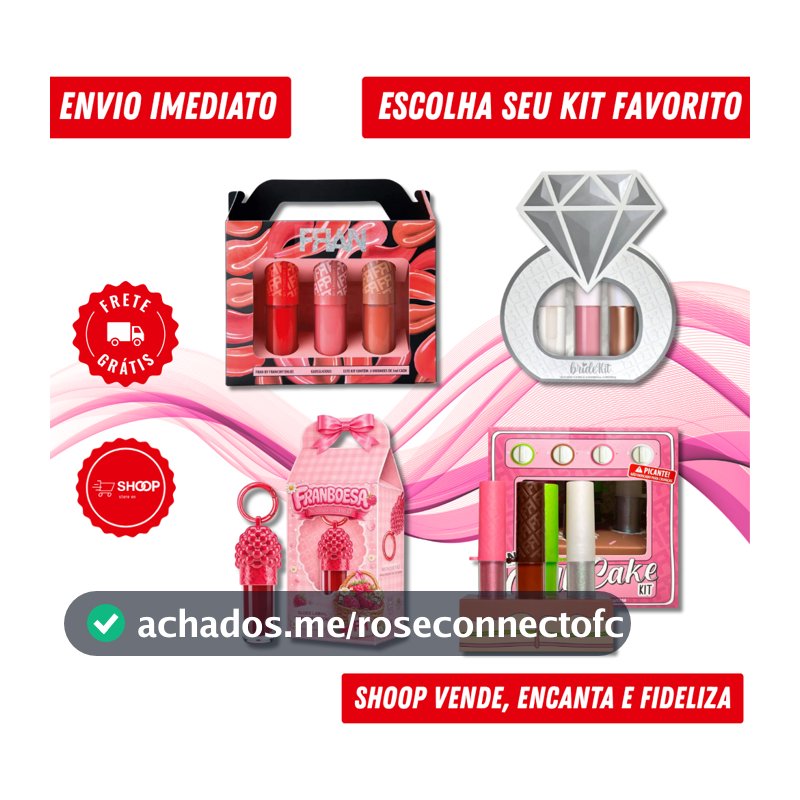 Gloss Labial By Fran | Varios Modelos Disponíveis | Brilho 3D Alta Fixação - Escolha o seu