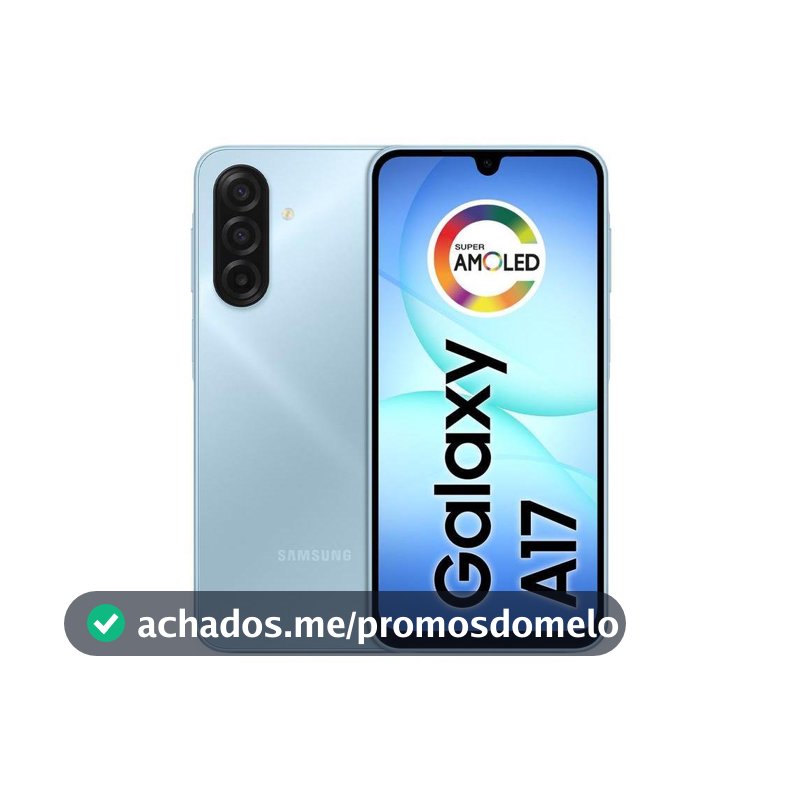 Celular Samsung Galaxy A17 RAM 6, 7" Câm. Tripla + Selfie 13MP