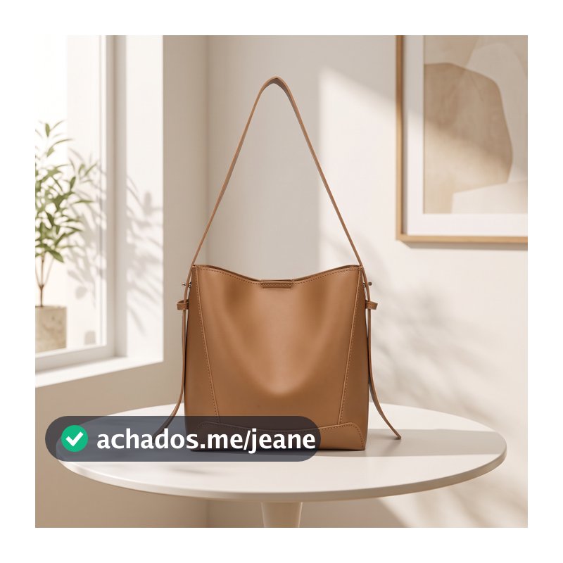 Bolsas Femininas Grande Luxo Elegante Couro Sintético Espaçoso Balde Forma Alça De Ombro Ajustável