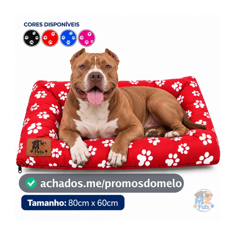 Cama Pet Grande Porte Para Cães e Gatos Colchonete Pet 80x60 Com Zíper Colchonete Confortável Lavável