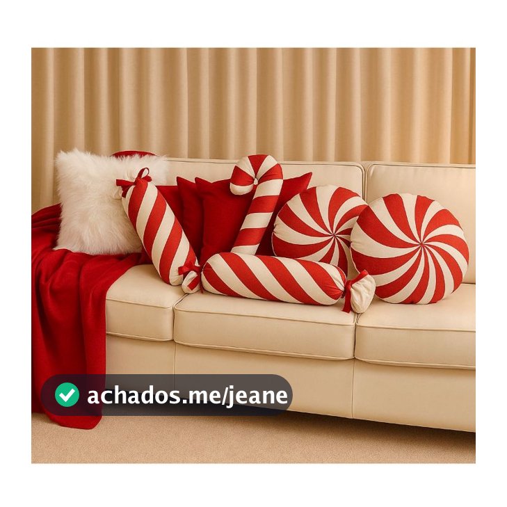 Almofada Criativa Doce Candy Natal Vermelha