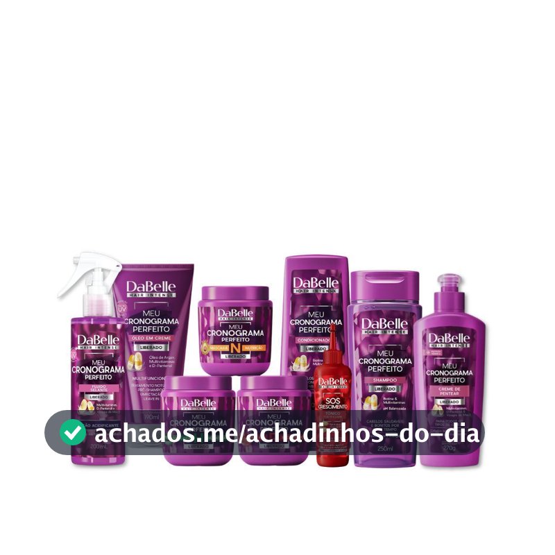 Kit Completo Meu Cronograma Perfeito Dabelle Hair - 9 Produtos
