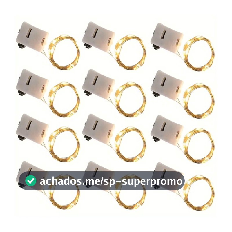 15 KIT Fio Fada 2 Metro Branco Quente/Colorido CordãO Luz Decolar Festas Leds Luzes De Led Para Cabana Bubble Led