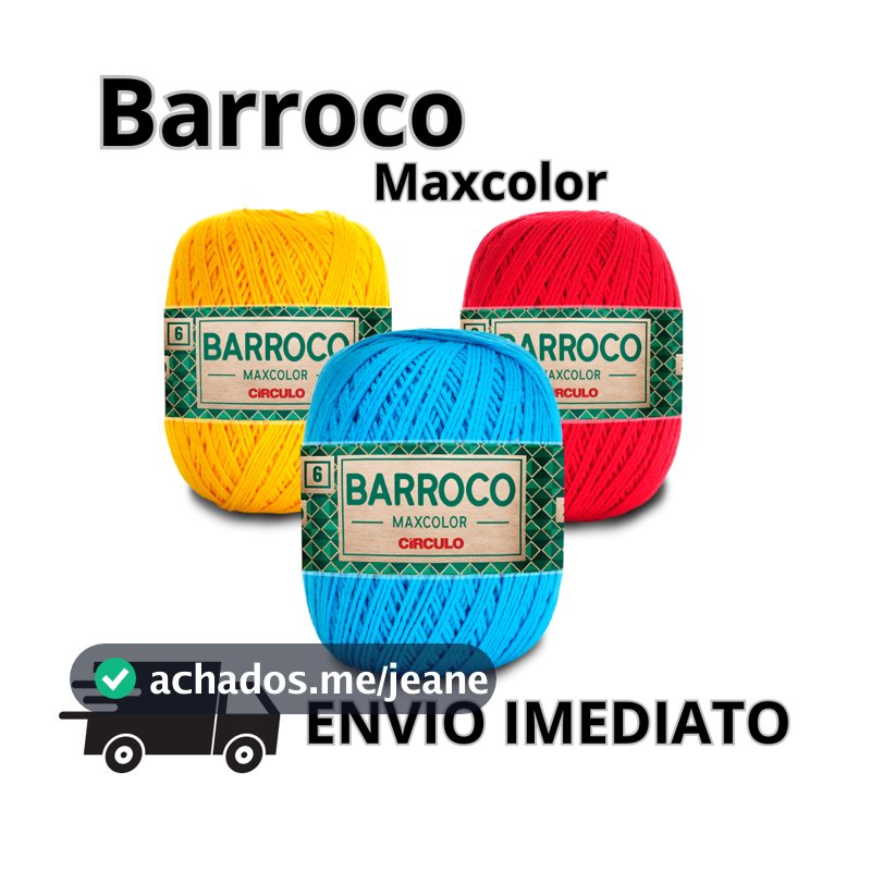 Barbante Barroco Maxcolor 200g Fio 6 Circulo - Envio em 24 horas Úteis