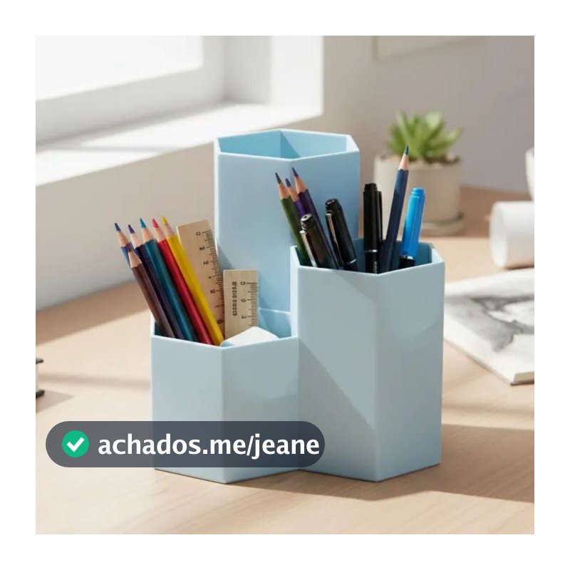 Organizador de Mesa Porta Treco Lápis Escritório Porta Pincel Penteadeira Porta Lápis Organize Mesa
