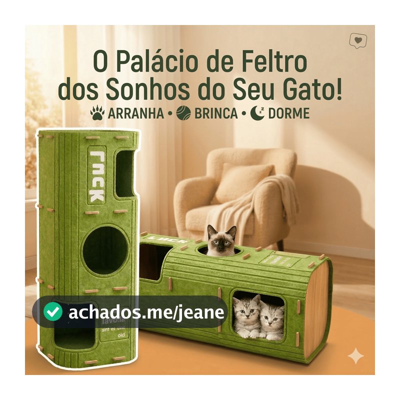 Torre Playground Arranhador Para Gatos Em Feltro Castelo Toca Esconderijo Protetor De Sofá