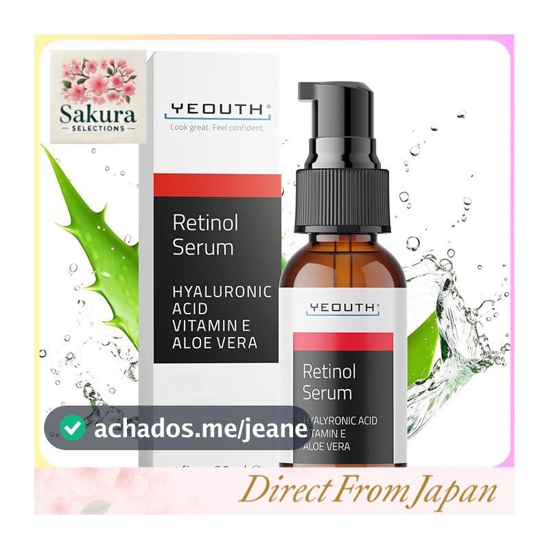 YEOUTH Advanced Facial Serum Kit com Retinol, Vitamina C e Ácido Hialurônico – Cuidados Antienvelhecimento para Homens e Mulheres