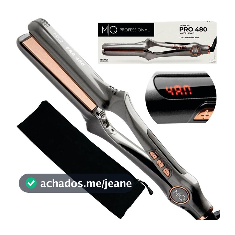 Prancha Cabelo Profissional Mq Pro480º F Chapinha Titanium bivolt