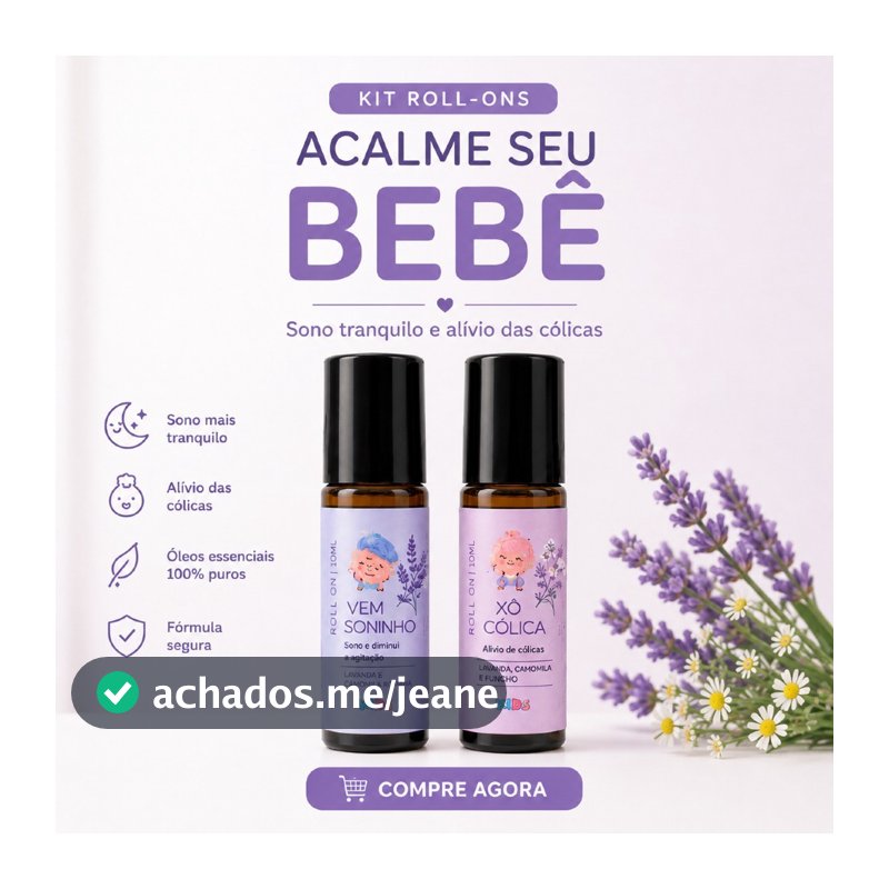 KIT Blend Roll-on de Óleo Essenciais Infantil Soninho + Xô Cólica Tropfen