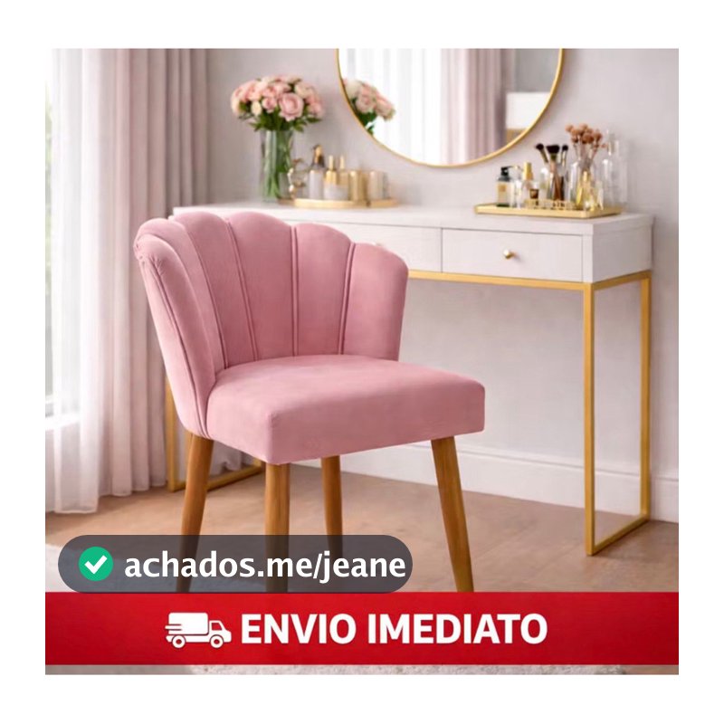 Cadeira para Penteadeira Quarto de Menina Maquiagem Pétala