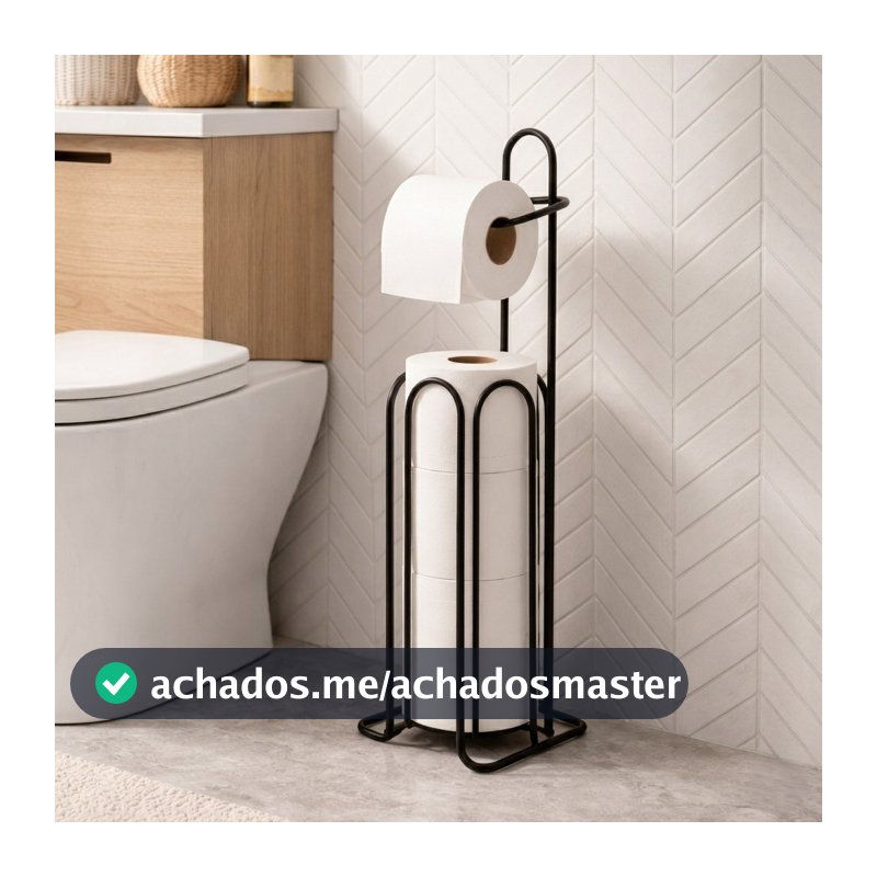 Suporte De Papel Higiênico Premium Para Banheiros e Lavanderia Capacidade 4 Rolos