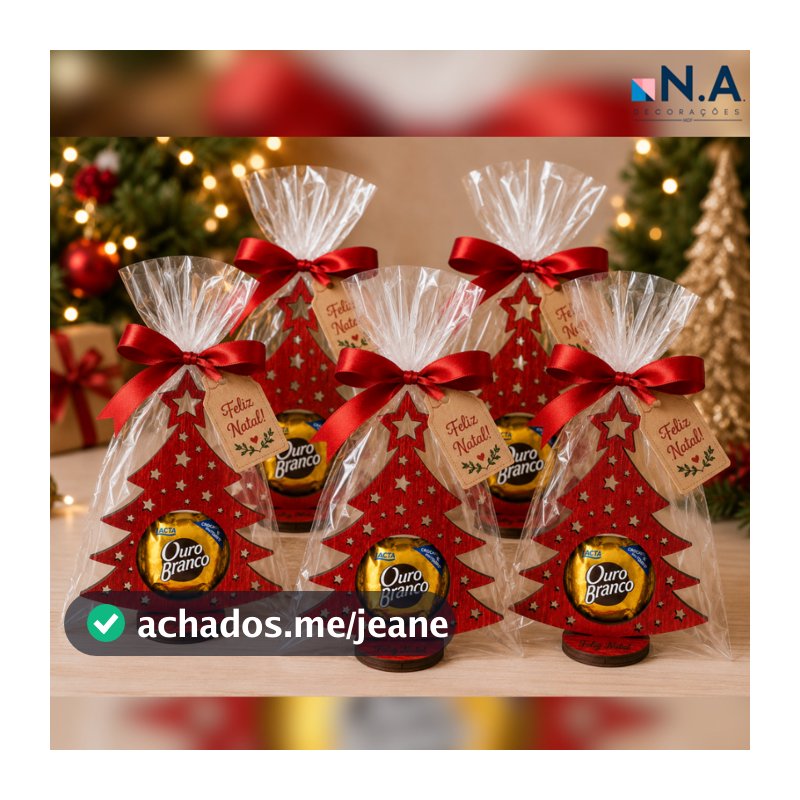 Kit 50/25/10 Porta Bombom Árvore de Natal – Lembrancinha para Clientes, Funcionários e Amigos