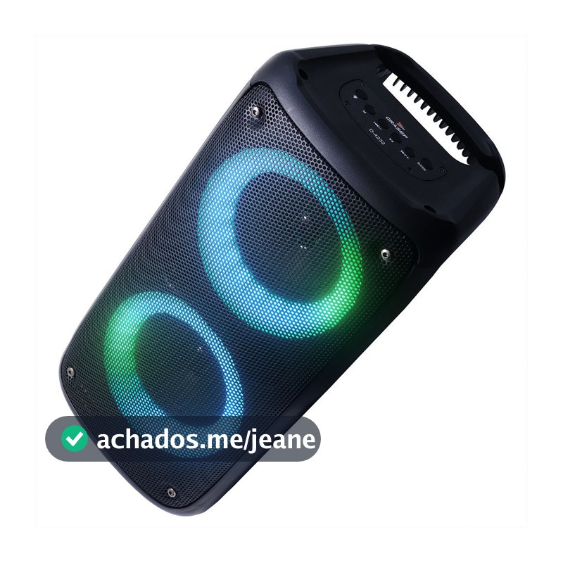 Caixa de Som Bluetooth Grande Amplificada Torre Painel Led RGB Grasep Ultra Potente 2 Alto Falante
