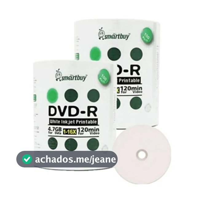 200 DVD-R PRINTABLE SMARTBUY 4.7 GB 120MINUTOS 16X ORIGINAL