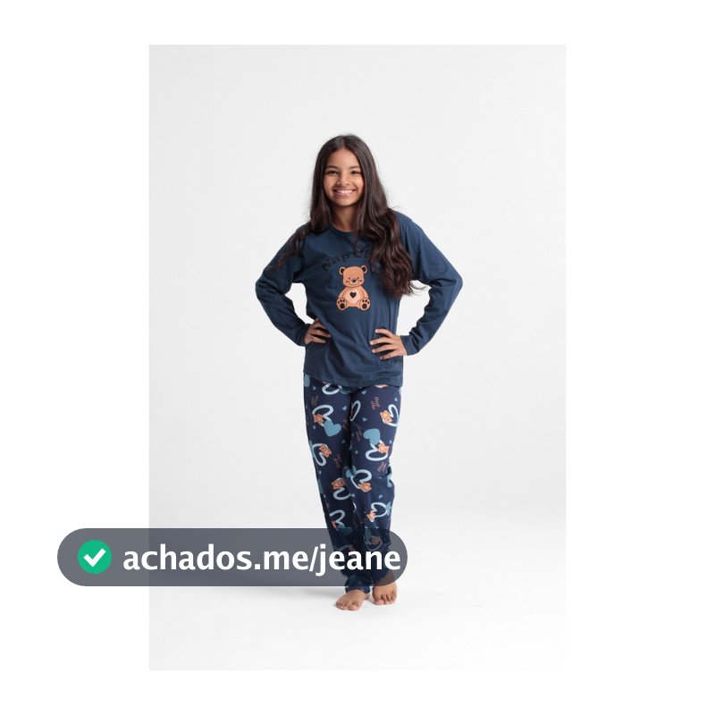 Pijama Juvenil Menina 100% Algodão