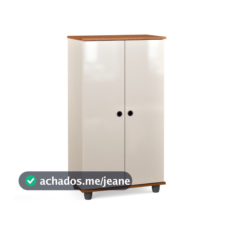 Lançamento Armário Texas Multiuso 2 Portas Branco/ Preto/ Off/ Cinza