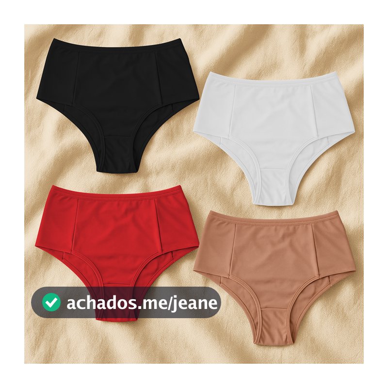 Kit 4 Calcinhas De Algodão Pós Parto Pala Dupla Cós Alto – Cotton Premium, Confortáveis e Modeladoras