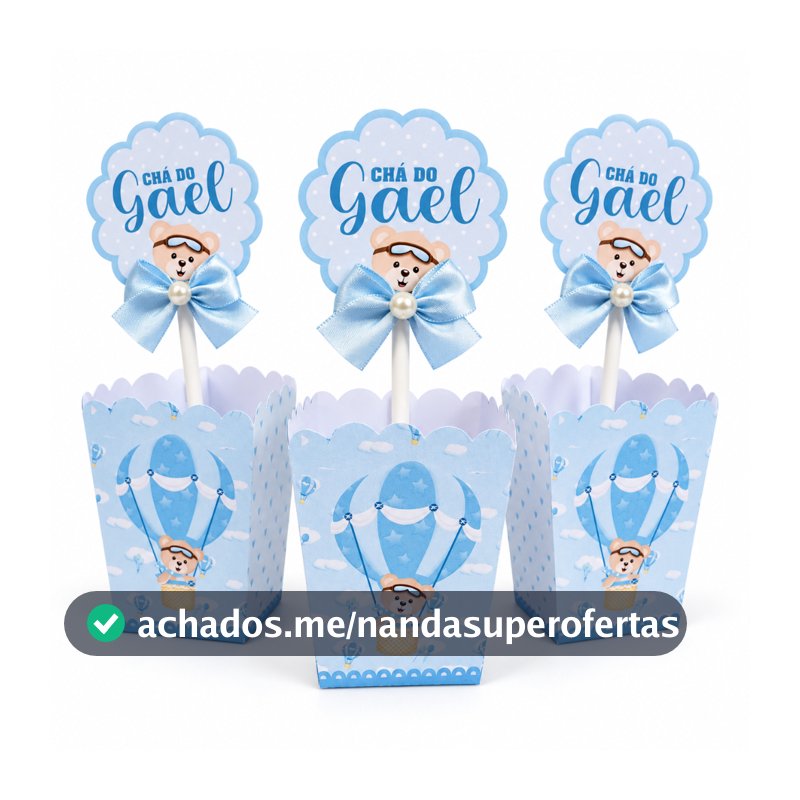 10 e 15 Centro de mesa personalizado enfeite cha de fraldas urso baloeiro