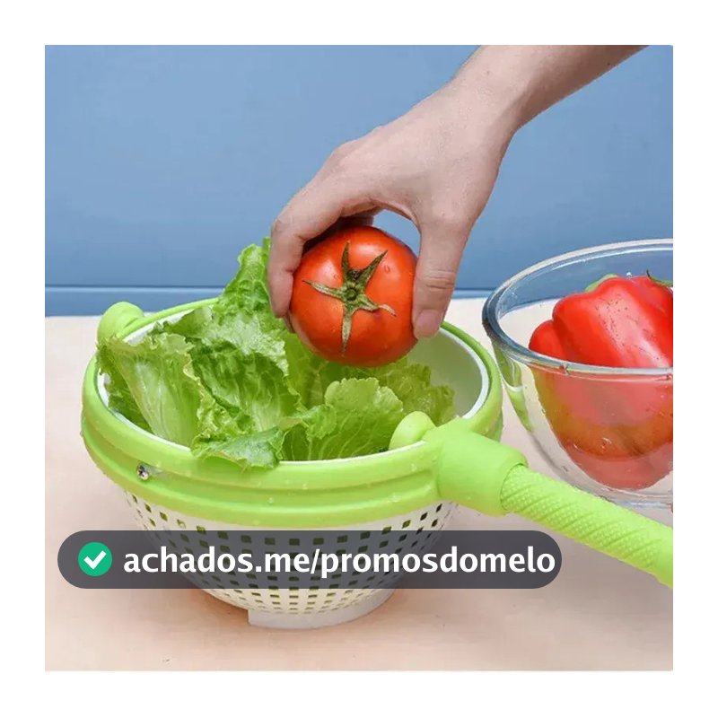 Escorredor Ajustável Centrifuga De Saladas Frutas E Alimento Secador Retrátil Multiuso Plástico