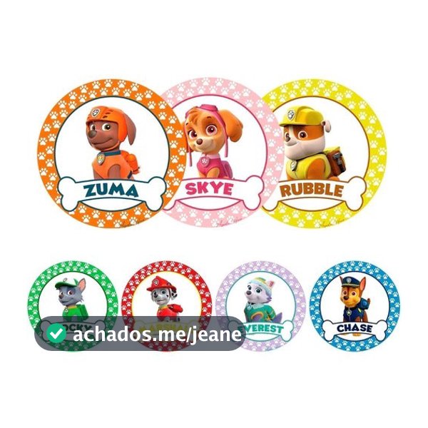Kit Mesa 1 Capa Infantil Sousplat 35cm Decoração Festa Oferta Patrulha Canina Mesa Posta Kids