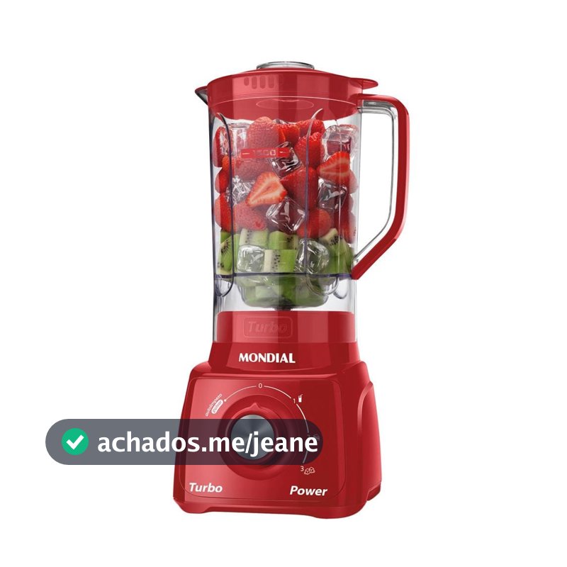 Liquidificador L99-FR Turbo Power 500W com 3 Velocidades Mondial