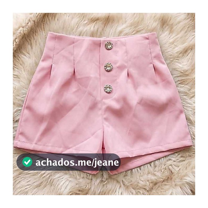 Short Infantil Feminino Alfaiataria Cintura Alta Verão
