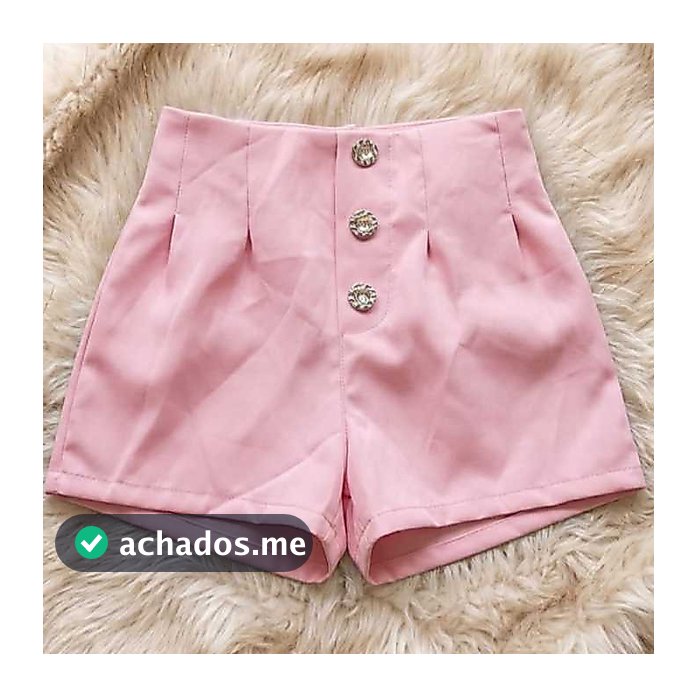 Short Infantil Feminino Alfaiataria Cintura Alta Verão