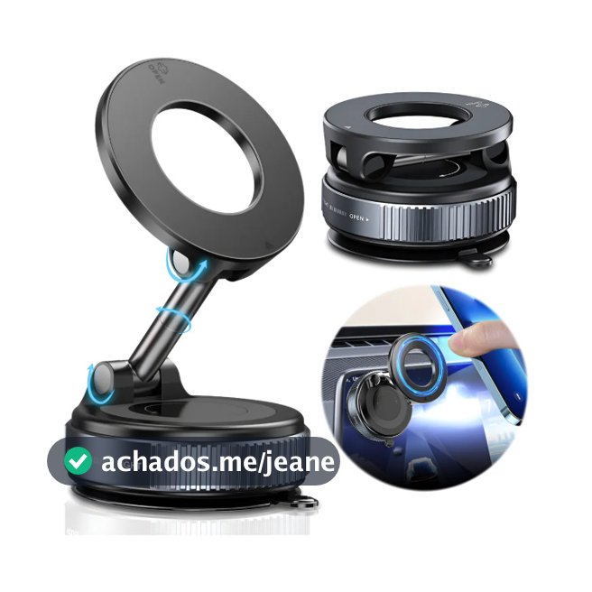 Suporte Magnético Para Celular Rotação 360° Dobrável Uso Universal