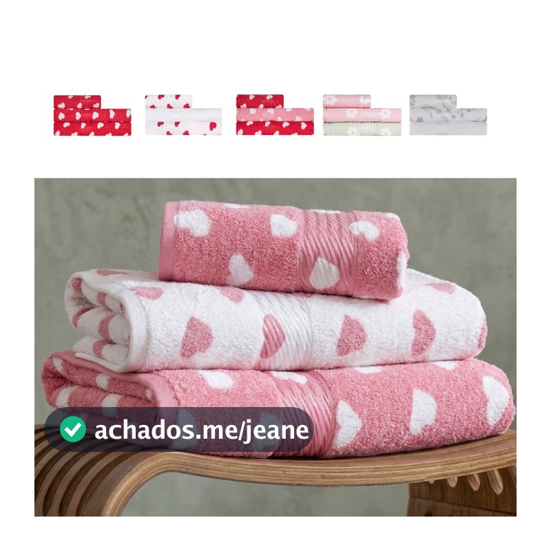 Kit Toalha 3 Peças Banho + Rosto 100% Algodão Felpudo Prisma Dohler BF Casa