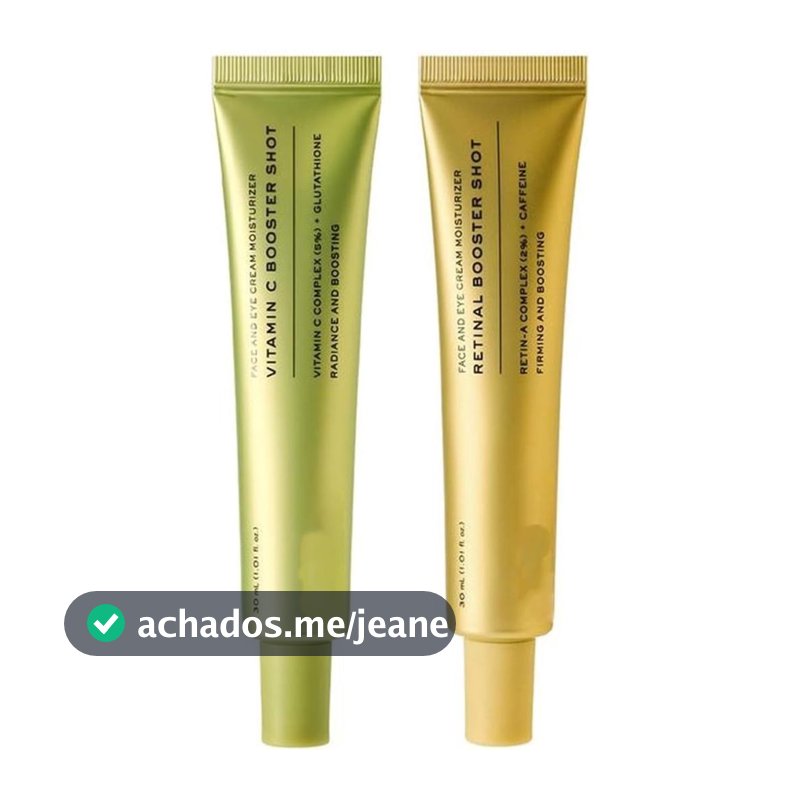 Conjunto de Reparação Radiante 24 Horas com Duplo Efeito: Sérum Diurno de Vitamina C e Sérum Noturno de Retinol, 2 x 30m