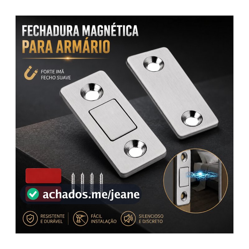 Fecho Magnético Para Armário Porta Ultra Forte Sistema de Fechamento para Móveis e Chaves de Fenda/Philips