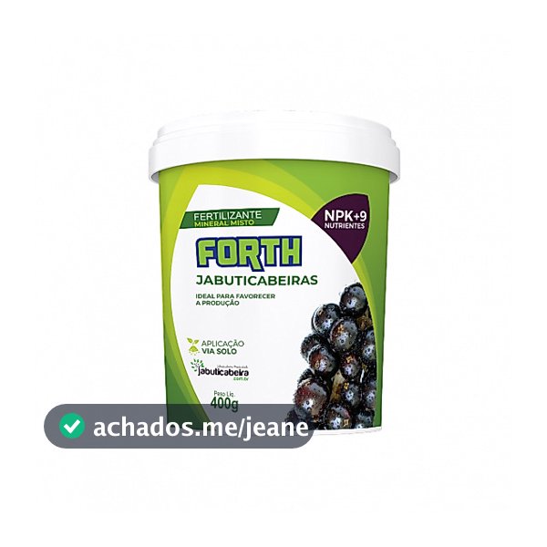 Adubo Forth Jabuticabeiras Fertilizantes NPK+9 400 gr