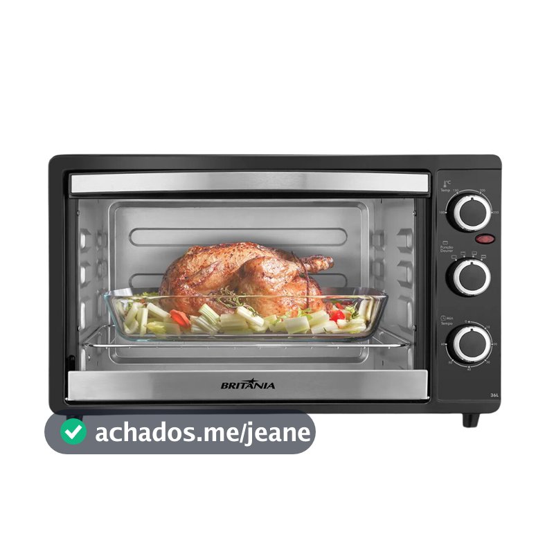 Forno De Bancada Elétrico Forninho 36 Litros Timer Grelha Grade Inox 127v Britânia