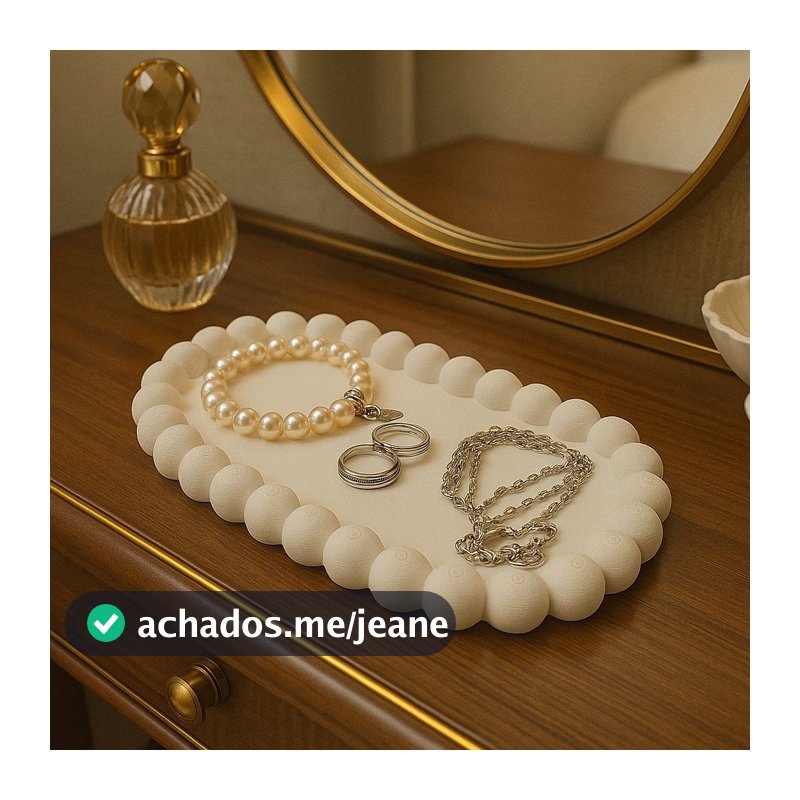 Bandeja Decorativa Porta Joias Organizadora Minimalista