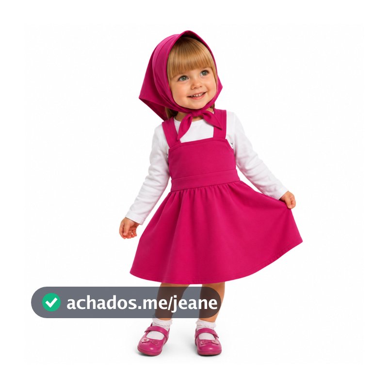 Roupa / fantasia / vestido infantil da masha e o urso. Envio imediato