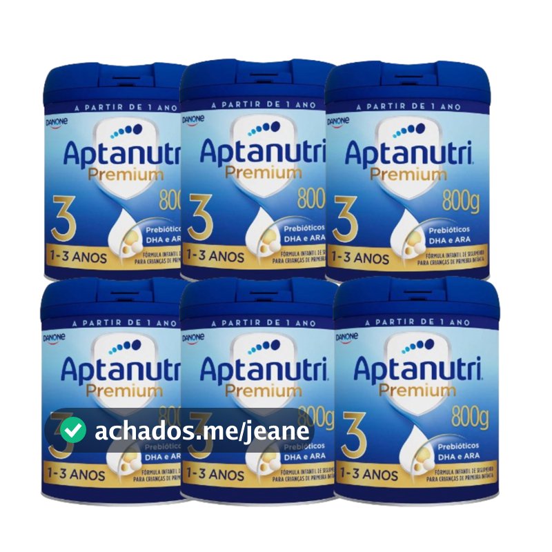 KIT C/6 Latas Aptanutri Premium N°3 800gr 1-3 Anos