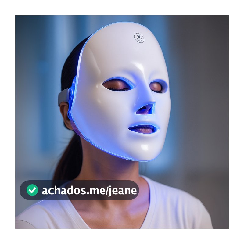 Máscara LED Facial 7 em 1 – Fototerapia Estética, Rejuvenescimento e Antiacne