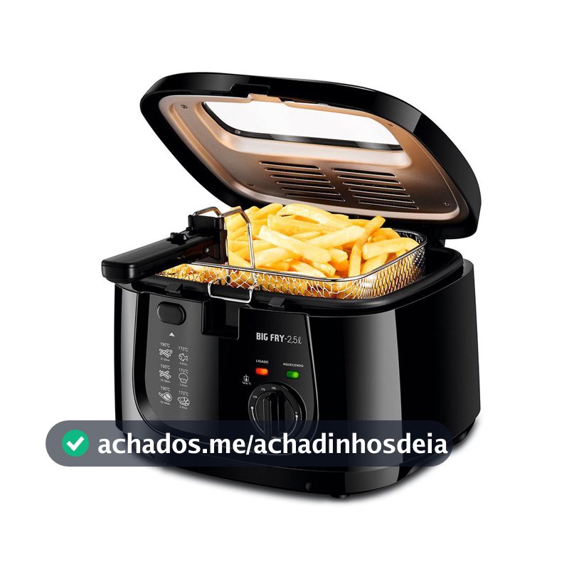 Fritadeira Elétrica Big Fry 25L Mondial Preto 1500W FT-07