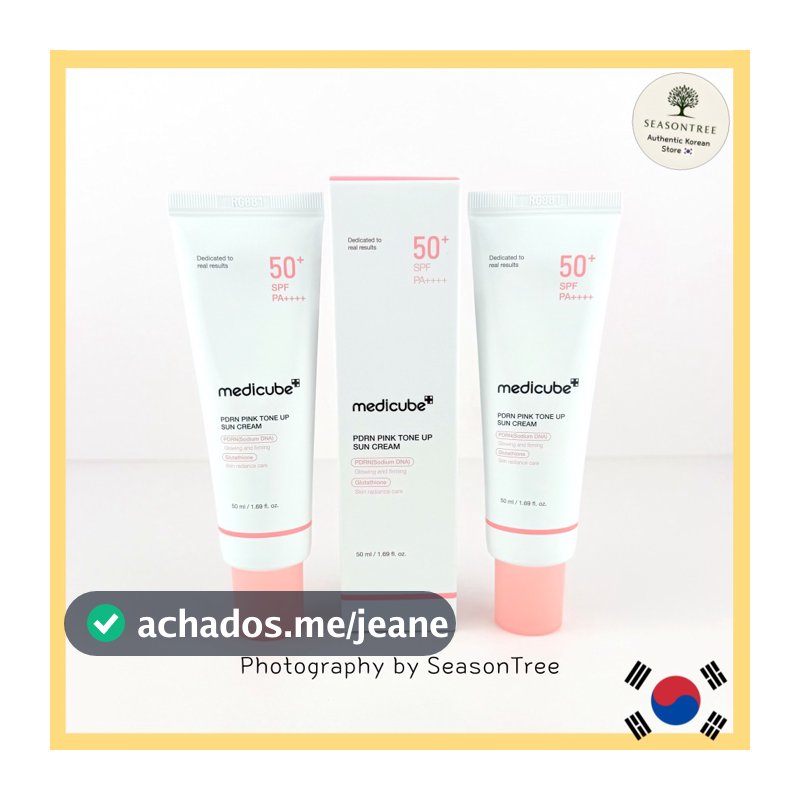 [Medicube] Protetor Solar Tonificante Rosa PDRN 50ml/50ml + 50ml – Cuidado Facial