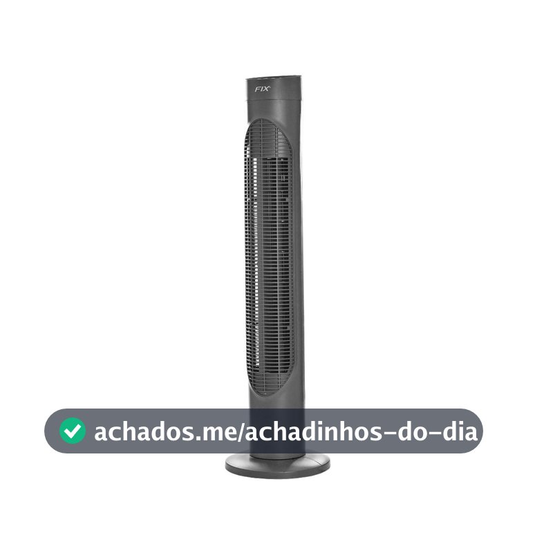 Ventilador Torre Slim Cinza Fix 3 Velocidades 110/220v 86cm