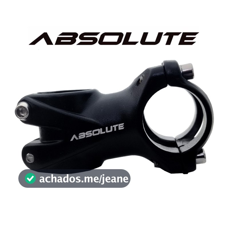 Mesa de bike Absolute 31.8x60 70 80 ou 90mm de comprimento de Alumínio preto.