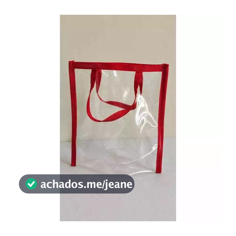 Sacolinha PVC Transparente 20x20cm Artesanal – Para Lembrancinhas, Presentes e Festas com Acabamento Especial