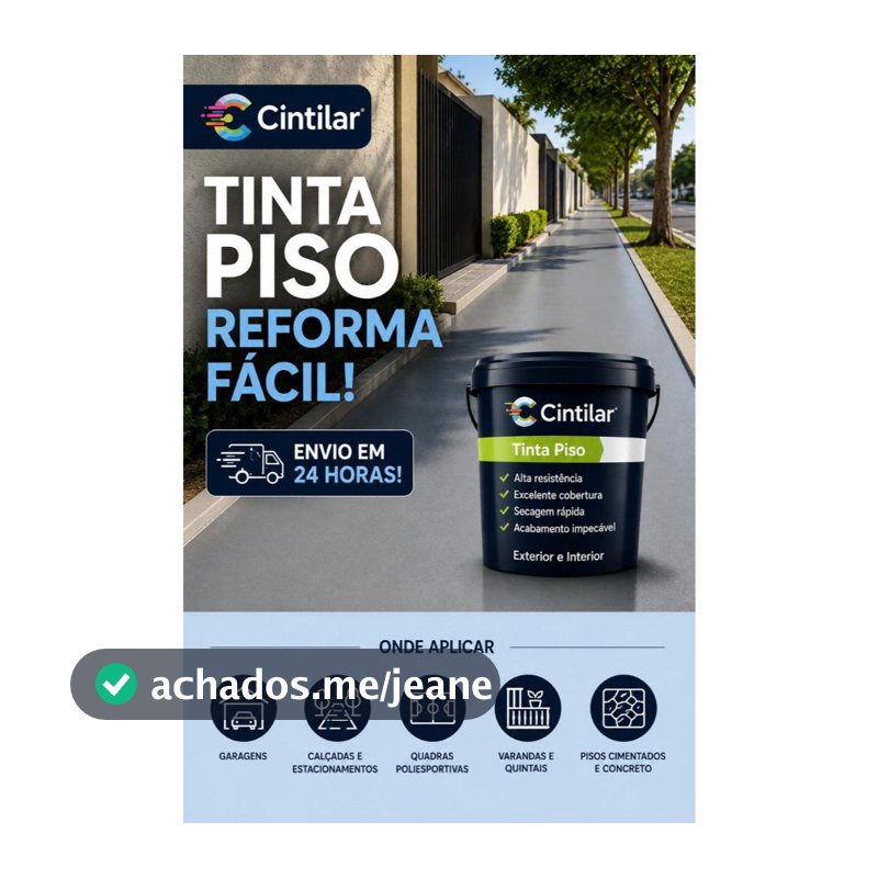 TINTA PISO ACRÍLICA 18KG RESISTENTE ANTIMOFO SEM CHEIRO ALTA COBERTURA