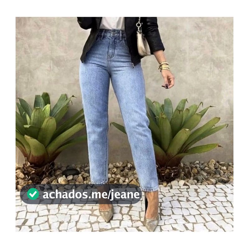Calça Jeans Feminina Mom sem Lycra Marmorizada Cintura Alta Confortável Inverno 2026 Shopee Premium