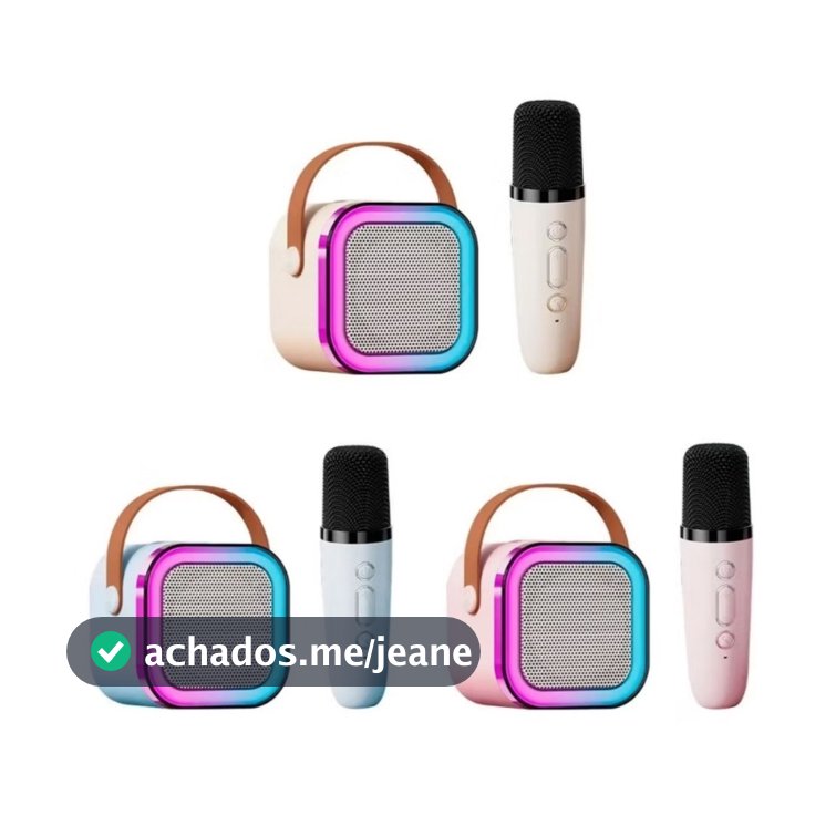 10PCS: K12 Caixa de som sem fio com microfone Karaokê, Mini Alto-falante Bluetooth portátil de Karaoke com 1  Microfo