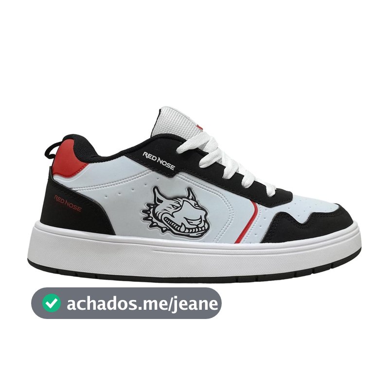 Tênis Red Nose Barequeçaba Branco Preto Vermelho Original