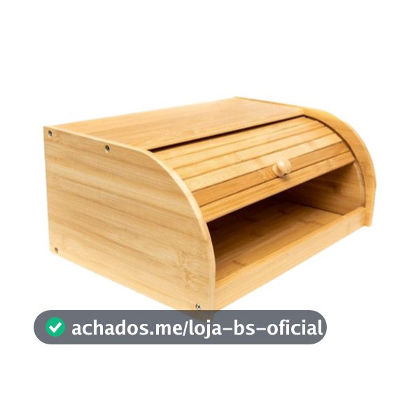 Porta Pães Com Tampa Retrátil de Bambu Ecokitchen Mimo Style